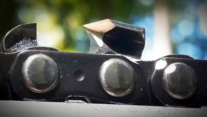 Как заточить цепь бензопилы «на коленке» по новому